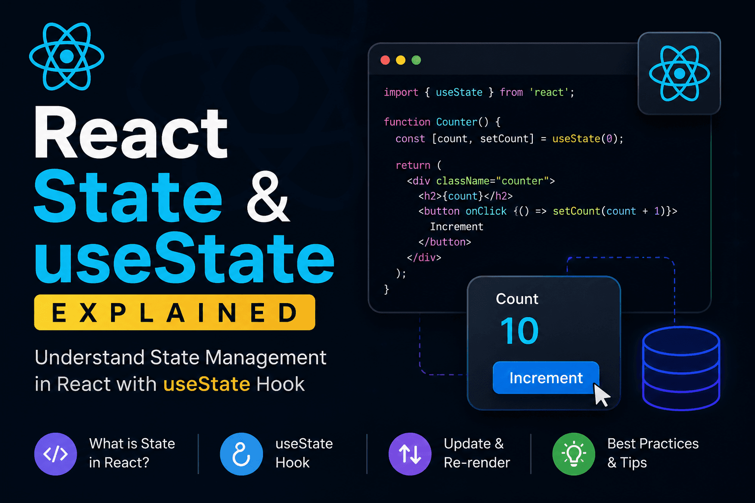 React State Explained (useState Hook) - Complete Beginner Guide